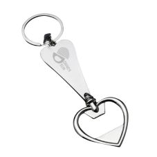 Custom Creative Heart Shape Bottle Opener Keychain 
