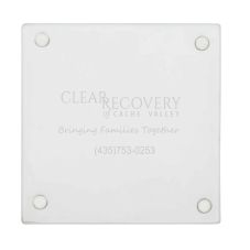 Custom Square Glass Coasters - 4'' x 4''