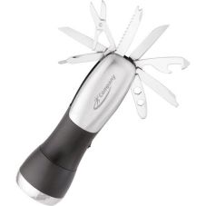 10-in-1 Laser engraved Logo Multi-Tool Promo Flashlight