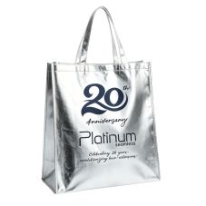 Custom Metallic Fashion Tote Bag - 15.75"w x 17.5"h x 6"d