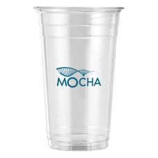 20 oz. Custom Plastic PET Cold Cups (95mm) - 1000 / Case