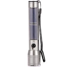 Custom Solar Powered Flashlight With USB Charge Cable