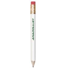 Custom Hex Wooden Imprinted Golf Pencil w/ Eraser