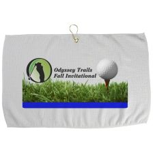 Full Color Custom Waffle Golf Towel - 16" X 24" 