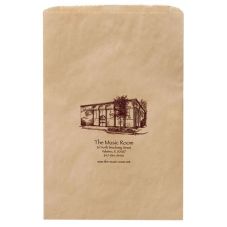 Custom Kraft Paper Merchandise Bag - 5.9" W x 7.9" H
