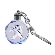 Custom LED Light Flasks Shaped Crystal Keychain