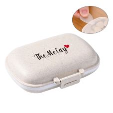 Full Color Custom 8 Compartments Wheat Straw Pill Box