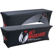 Full Color Custom 3-Sided Ultra Fitted Table Cover - 8 ft.
