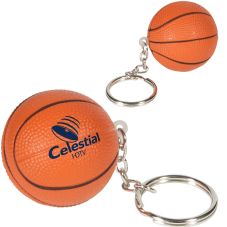  Custom Basketball Shaped Keychain Stress Ball