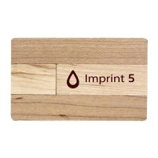 Card Shaped Wooden Custom USB Flash Drive