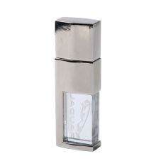 Plated Metal & Rectangular Crystal Custom USB Flash Drive