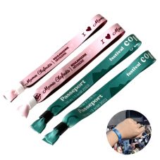 Full Color Custom Sublimation Fabric Wristbands w/ Locking Slider