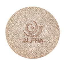 Custom Woven-Tone PU Leather Coaster - Round