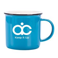 Custom Household Color Retro Ceramic Coffee Mug - 13 oz.