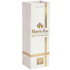 Full Color Custom Euro Paper Single Wine Bag - 4.3''w x 13.8''h x 3.5''d
