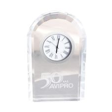 Arched Crystal Custom Desk Clock
