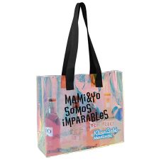Custom Holographic Clear Makeup Bag - 13"w x 11"h x 3.5"d