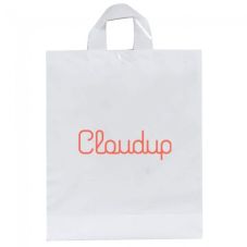 Promotional Reusable Soft Loop Handle Plastic Bag - 12"W X 15.5"H