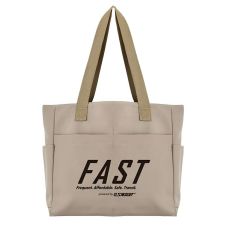 Custom Large Nylon Tote Bag - 13"w x 11.5"h x 4"d
