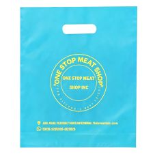 Promotional Plastic Die Cut Handle Merchandise Grab Bag - 15.5"W X 19.5"H