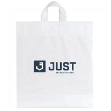 Custom Reusable Soft Loop Handle Plastic Bag - 15.5"W X 19.5"H