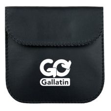 Custom Leather Gadget Pouch - 3.5"W x 3.5"H