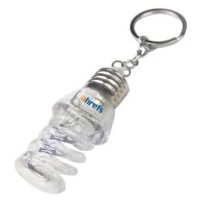 Energy Saving Style Light Up Light Bulb Promotional Key Tag