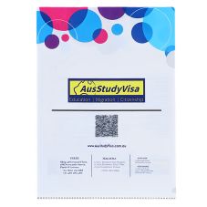 Full Color Custom L-shaped Plastic Folder - 8.7"w x 12"h