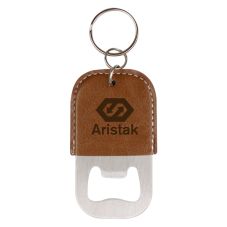 Custom Leatherette Bottle Opener Keychain