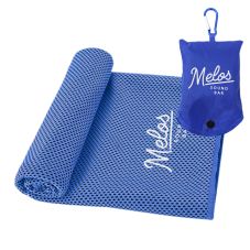 Full Color Custom Cooling Towel In Carabiner Pouch
