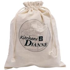 Cotton Canvas Drawstring Custom Shoe Bag - 12"w x 15"h