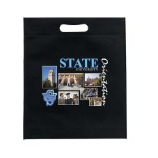 Full Color Non-Woven Die-Cut Handle Custom Bag - 13"w x 15"h x 3"d