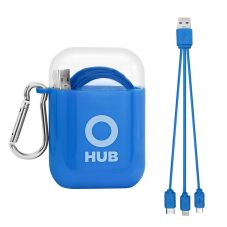 Custom 3-in-1 Charging Cables w/ Carabiner Case