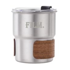 Custom Stainless Steel Camping Cup w/ Lid - 10oz.