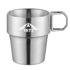 Custom Stackable Double Walled Camping Cup w/ Handle - 10 oz.