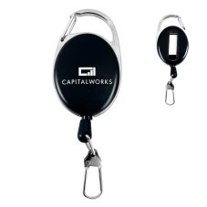 Custom Clip-On Retractable Badge Holder w/ Slide Clip