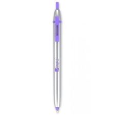 Custom Silver Bar Colorful Clip Ballpoint Pens