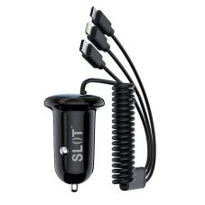 Custom 3-in-1 Car Cigarette Adapter w/ Charging Cables