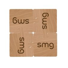 Custom 4-Piece Wood Beer Puzzle Coaster Set