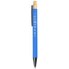 Custom Aluminum Gel Pen w/ Bamboo Plunger