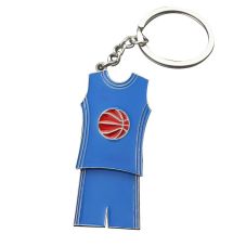 Custom Basketball Jersey Shaped Metal Keychain