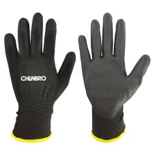 Custom Black Seamless Knit Nylon Work Gloves