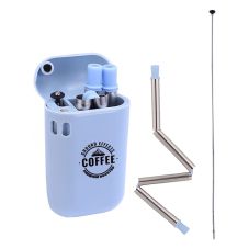 Custom Foldable Stainless Steel Straw Set