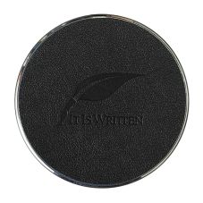 Custom Leatherette Wireless Fast Charging Pad w/ Metal Trim
