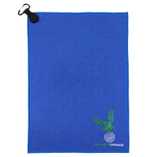 Custom Magnetic Waffle Golf Towel w/ Carabiner - 16" x 24"