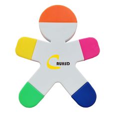 Custom Mini Man Shaped 5 Color Highlighter