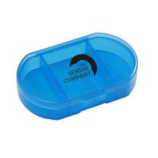 Custom 3-Compartment Oval Pill Box