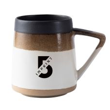 Custom Color-block Stoneware Mug - 13.5 oz.