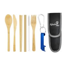 Custom Reusable Bamboo Cutlery Travel Set