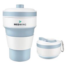 Custom Silicone Collapsible Cup w/ Carabiner - 12 oz.